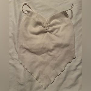 SHEIN White Crop top with lacey back